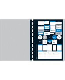 imagem de detalhe produto Caderno Tilidisco Capa Dura Universitário Connect 1 Matéria Académie Preto 80 Folhas