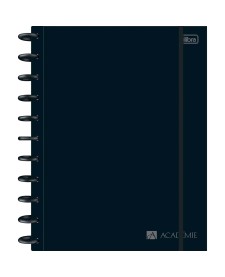 imagem principal do produto Caderno Tilidisco Capa Dura Universitário Connect 10 Matérias Académie Preto 160 Folhas