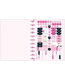 imagem de detalhe produto Caderno Tilidisco Universitário Connect 10 Matérias Académie Rosa 160 Folhas