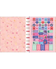 imagem de detalhe produto Caderno Tilidisco Universitário Connect 10 Matérias West Girl 160 Folhas