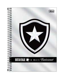 imagem principal do produto Caderno Universitário Capa Dura 10 Matérias Botafogo 160 Folhas