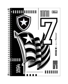 imagem principal do produto Caderno Universitário Capa Dura 10 Matérias Botafogo 160 Folhas