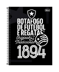 imagem principal do produto Caderno Universitário Capa Dura 10 Matérias Botafogo 160 Folhas