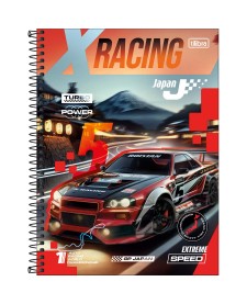 imagem principal do produto Caderno Universitário Capa Dura X-Racing 16 Matérias 256 Folhas