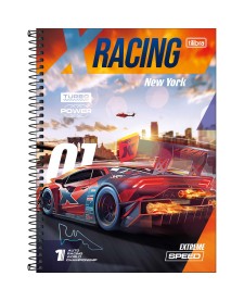 imagem principal do produto Caderno Universitário Capa Dura X-Racing 20 Matérias 320 Folhas