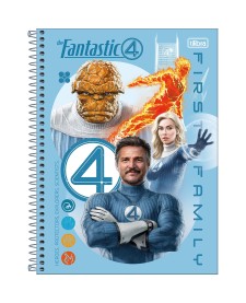 imagem principal do produto Caderno Universitário Quarteto Fantástico 10 Matérias 160 Folhas