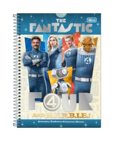 imagem principal do produto Caderno Universitário Quarteto Fantástico 10 Matérias 160 Folhas