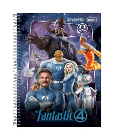 imagem principal do produto Caderno Universitário Quarteto Fantástico 10 Matérias 160 Folhas