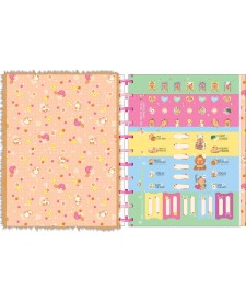 imagem de detalhe produto Caderno Universitário Tilidisco 10 Matérias Pelúcia CapyClub 160 Folhas