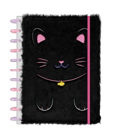 imagem principal do produto Caderno Universitário Tilidisco 10 Matérias Pelúcia Purrfect Cats 160 Folhas
