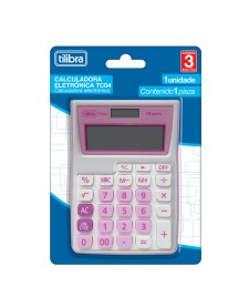 imagem de detalhe produto Calculadora de Bolso 12 Dígitos Grande TC04 Rosa
