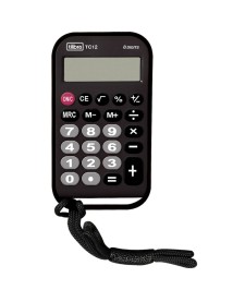 imagem principal do produto Calculadora de Bolso 8 Dígitos Média TC12 Preta