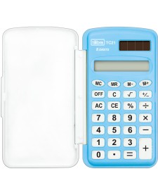 imagem principal do produto Calculadora de Bolso 8 Dígitos Pequena TC21 Azul