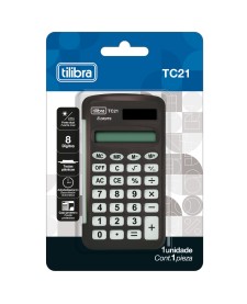 imagem de detalhe produto Calculadora de Bolso 8 Dígitos Pequena TC21 Preta