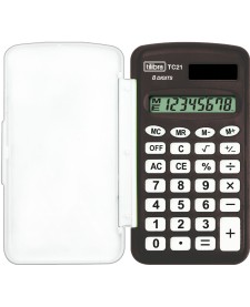 imagem principal do produto Calculadora de Bolso 8 Dígitos Pequena TC21 Preta
