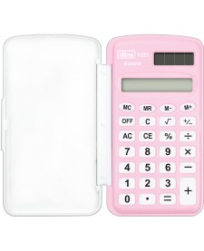 imagem principal do produto Calculadora de Bolso 8 Dígitos Pequena TC21 Rosa