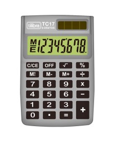 imagem de detalhe produto Calculadora de Bolso 8 Dígitos TC17 Cinza