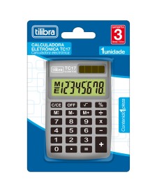 imagem principal do produto Calculadora de Bolso 8 Dígitos TC17 Cinza
