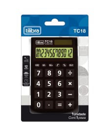 imagem principal do produto Calculadora de Bolso TC18 Preta - Tilibra
