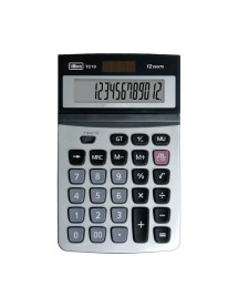 imagem de detalhe produto Calculadora de Mesa 12 Dígitos Grande Aço Escovado TC10 Cinza