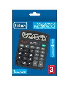 imagem de detalhe produto Calculadora de Mesa 12 Dígitos TC19 Preta