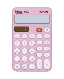 imagem principal do produto Calculadora de Mesa TC23 Rosa Claro