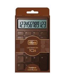 imagem de detalhe produto Calculadora de Mesa TC26 Chocolate