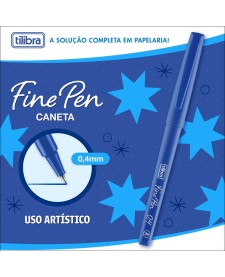 imagem de detalhe produto Caneta Fine Pen 0.4mm Azul
