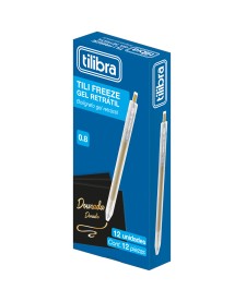 imagem de detalhe produto Caneta Gel Retrátil 0.8mm Tili Freeze Dourada