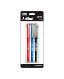 imagem principal do produto Caneta Hidrográfica 0.4mm EK-200 Artline - Blister com 3 Unidades