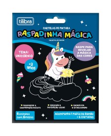 imagem principal do produto Cartelas de Pintura Mágica - Unicórnio - 6 unidades