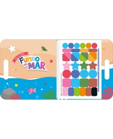 imagem de detalhe produto Cartilha Atividades Maleta Cole & Pinte Fundo do Mar 8 Folhas