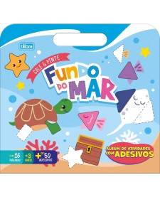imagem principal do produto Cartilha Atividades Maleta Cole & Pinte Fundo do Mar 8 Folhas