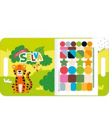 imagem de detalhe produto Cartilha Atividades Maleta Cole & Pinte Selva 8 Folhas