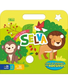 imagem principal do produto Cartilha Atividades Maleta Cole & Pinte Selva 8 Folhas
