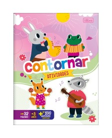 imagem principal do produto Cartilha de Atividade de Contornar Aprender, Brincar e Colorir 16 Folhas