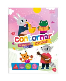 imagem principal do produto Cartilha de Atividade de Contornar Aprender, Brincar e Colorir 8 Folhas