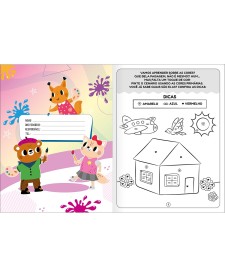 imagem de detalhe produto Cartilha de Atividades Aprender as Cores Aprender, Brincar e Colorir 16 Folhas