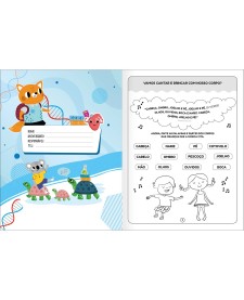 imagem de detalhe produto Cartilha de Atividades de Ciências - Corpo Humano Aprender, Brincar e Colorir 16 Folhas