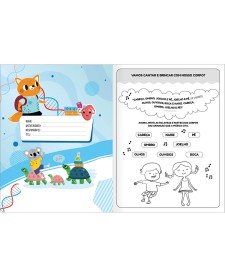 imagem de detalhe produto Cartilha de Atividades de Ciências - Corpo Humano Aprender, Brincar e Colorir 8 Folhas