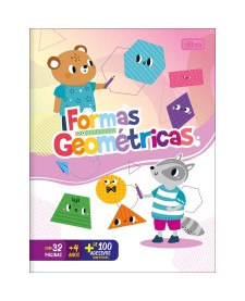 imagem principal do produto Cartilha de Atividades de Formas Geométricas Aprender, Brincar e Colorir 16 folhas