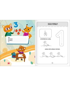 imagem de detalhe produto Cartilha de Atividades de Matemática - Números Aprender, Brincar e Colorir 16 Folhas