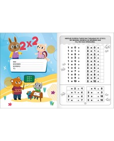 imagem de detalhe produto Cartilha de Atividades de Matemática - Tabuada Aprender, Brincar e Colorir 16 Folhas