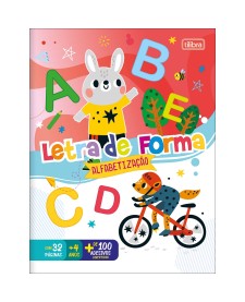 imagem principal do produto Cartilha de Atividades - Letra de Forma Maiúscula Aprender, Brincar e Colorir 16 Folhas