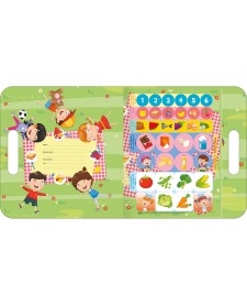 imagem de detalhe produto Cartilha de Atividades Maleta Alimentos Aprender, Brincar e Colorir 8 Folhas