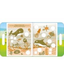 imagem de detalhe produto Cartilha de Atividades Maleta Animais Aprender, Brincar e Colorir 8 Folhas