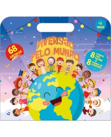 imagem principal do produto Cartilha de Atividades Maleta Diversão pelo Mundo Aprender, Brincar e Colorir 8 Folhas