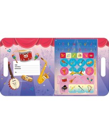 imagem de detalhe produto Cartilha de Atividades Maleta Música Aprender, Brincar e Colorir 8 Folhas