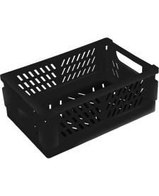 imagem principal do produto Cesto Organizador Plástico Dobrável G - Preto