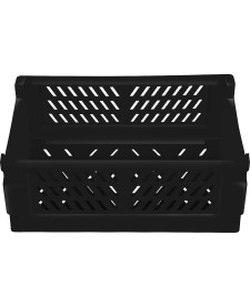 imagem de detalhe produto Cesto Organizador Plástico Dobrável M - Preto